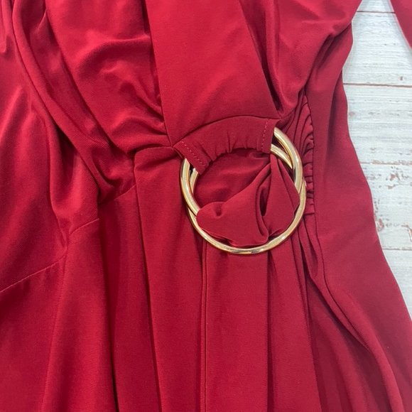 Laundry by Shelli Segal Red Wrap Dress - Picture 3 of 5